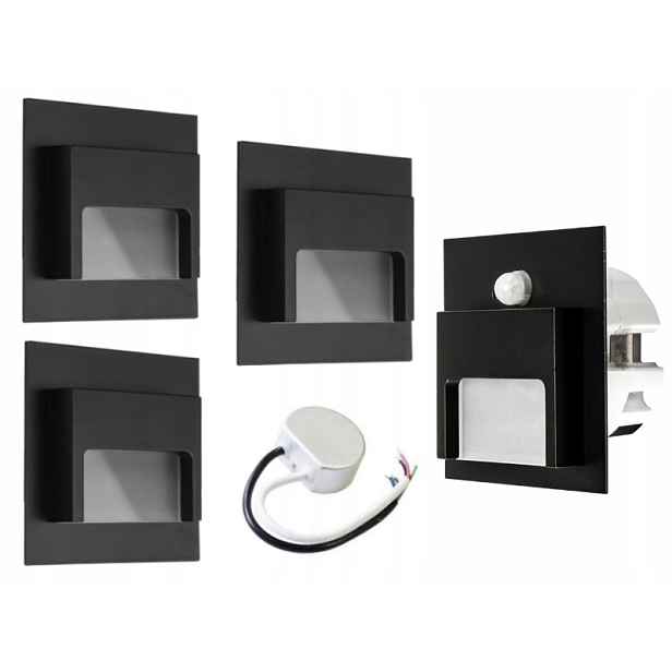 Sada Halogen Led schodišťová lampa 4x detektor