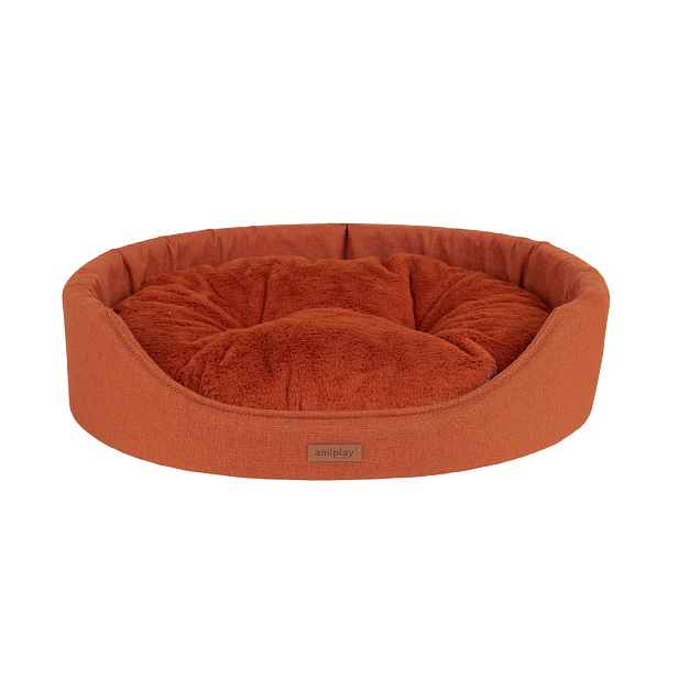 Pelíšek pro psa oválný COME cihlová velikost S, M, L Rozměr: M - 52x44x14 cm