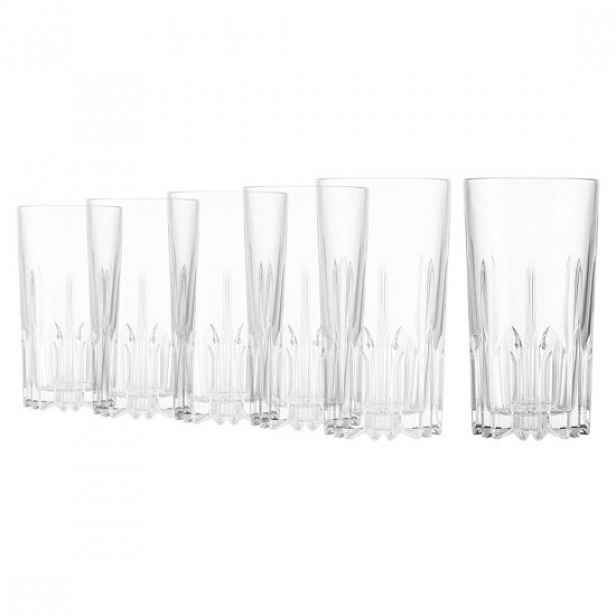Sada 6 sklenic na long drink, vyrobeno ze skla, 420 ml, "Excalibur" -