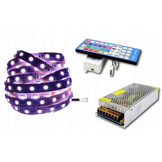 Sada Led pásků 5050 Rgbw 4v1 barva bílá, přírodní, osvětlení stropu 10 m
