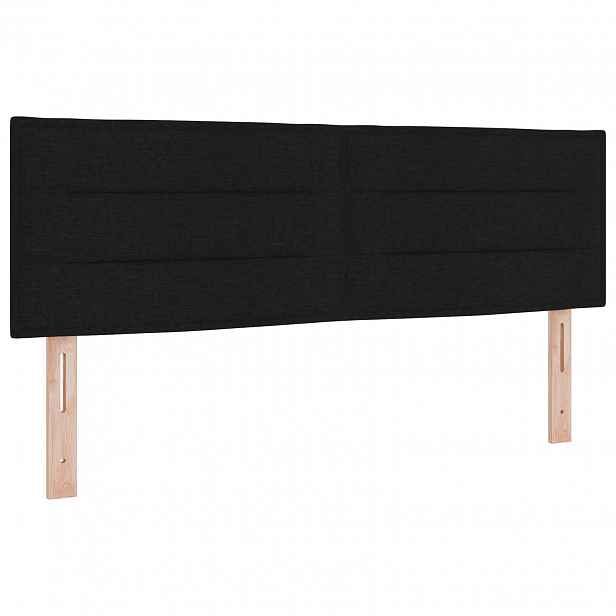 vidaXL LED hlavová deska s LED pásky s čelo Černý 144 cm textil