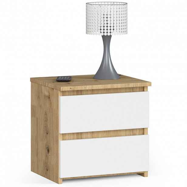 RAUMHIRSCH FURNITURE NOČNÍ STOLEK Dub Artisan, bílá 40/40/35