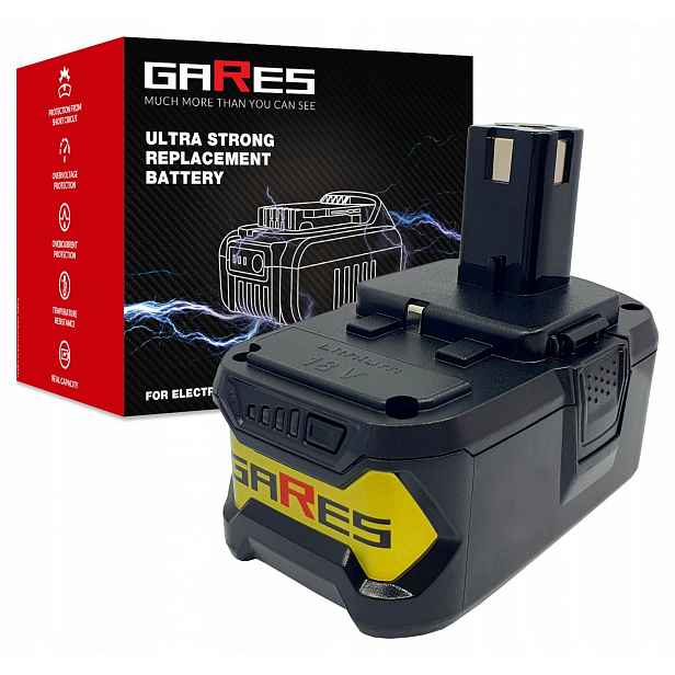 Akumulátor Gares pro Ryobi R18AD RB1840X R18ST R18CK2 18V 5Ah
