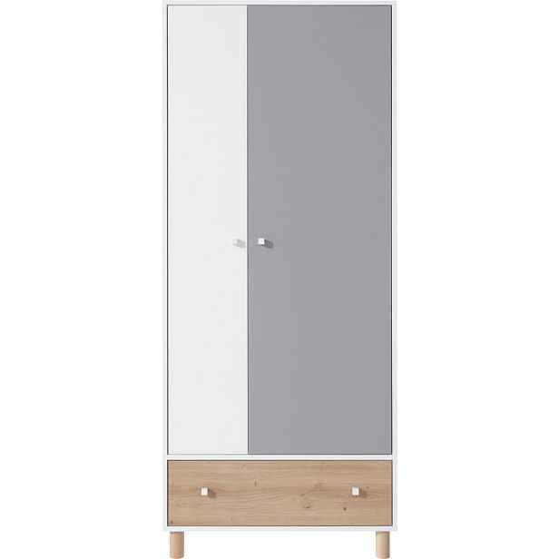 MASSENO ŠATNÍ SKŘÍŇ S OTOČNÝMI DVEŘMI SANNIO, 80/190/50 cm 2dveřová, bílá