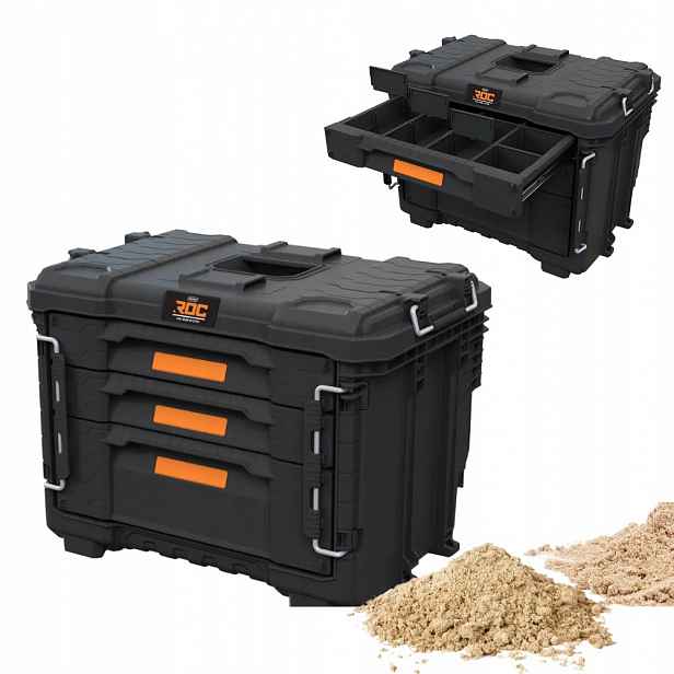 Modulární box na nářadí se 3 zásuvkami Keter Roc Pro Gear 2.0 XL Velký