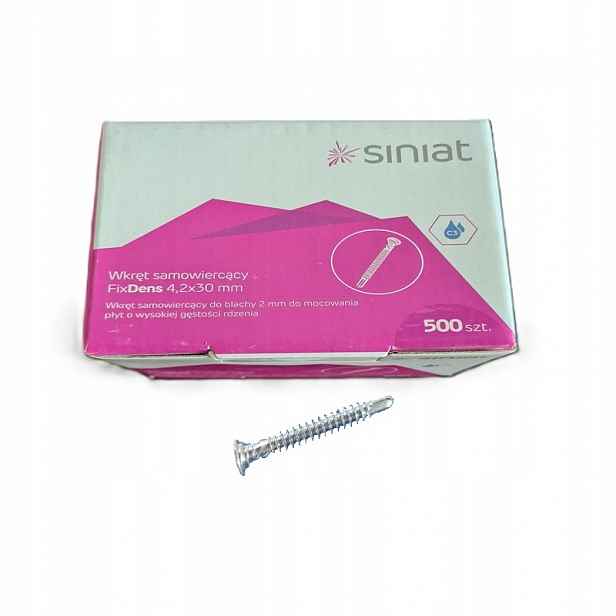 Samovrtný Šroub Do Plechu Siniat Fixdens 2MM 4,2 x 30MM C3 500 Ks