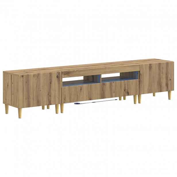 vidaXL 3dílná LED TV skříň ARNHEM 3 ks Dub artisan Kompozitní dřevo