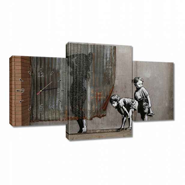 Nástěnné hodiny 100x60 Banksy prohlížení