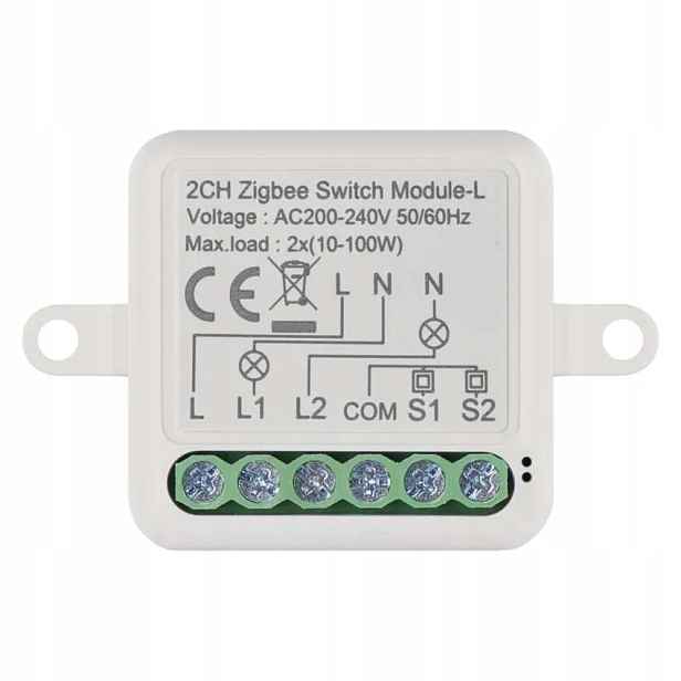 GoSmart modul spínací IP-2104SZ, ZigBee, 2-kanálový (nevyžaduje N vodič)