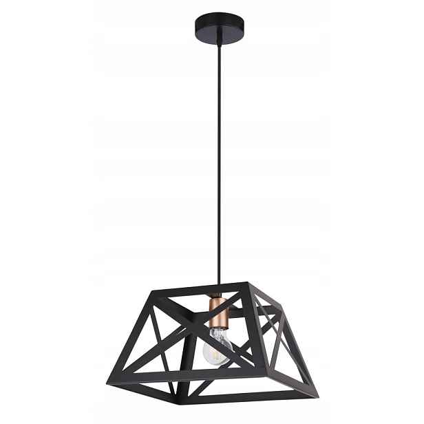 Loftová závěsná lampa Kovové stínítko Rámová klec s odhalenou žárovkou