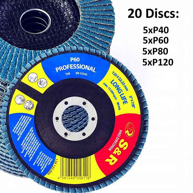 S&r Lamelový kotouč lamelový kotouč 125 mm nerezová ocel 20 ks Profi