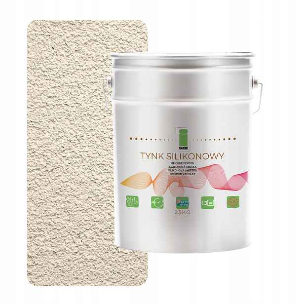Silikonová Fasádní Omítka Zesílená Béžová Světlá 1.5 MM, Trvanlivá, 25 Kg