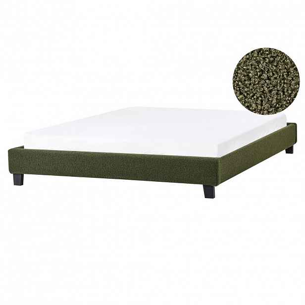 Beliani POSTEL 160/200 cm Tmavě zelená Roanne