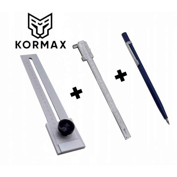 Trasařský set 200 mm Posuvné měřítko měřítko Karbidové pero Kormax
