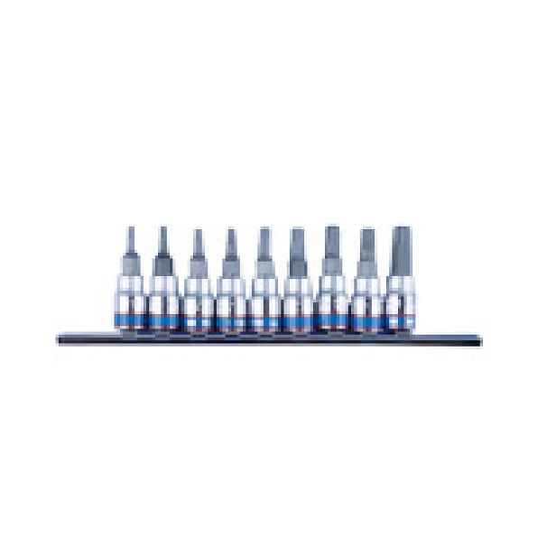 Hlavice zástrčná s otvorem 1/4" Torx "TH" 9dílná sada King Tony 2119PR