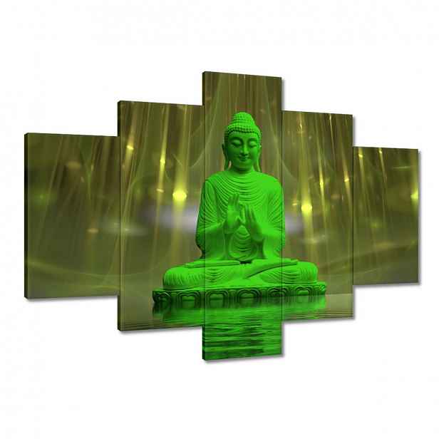 Obrazy 150x105 Zelený Buddha Buddhismus
