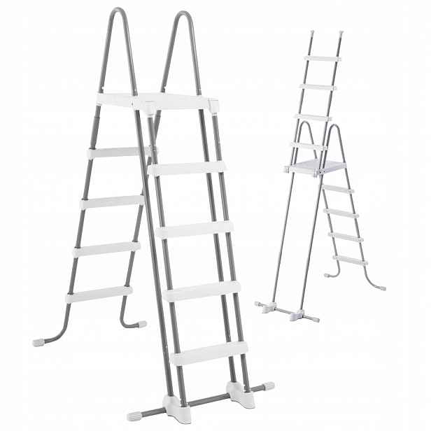 Skládací žebřík pro vysoký bazén Bestway 132 cm, Odolný 5 stupňů