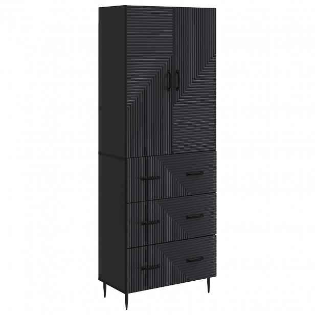 vidaXL Sada skříněk 2 ks 66 x 34,5 x 90 cm Kompozitní dřevo Černá