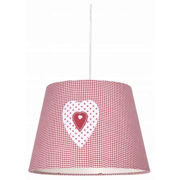 Závěsná lampa růžová se srdíčkem Junior Candelux