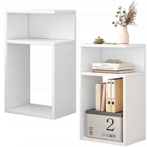 Noční Stolek Loft Bílý Do Ložnice Obývacího Pokoje Moderní 50 CM