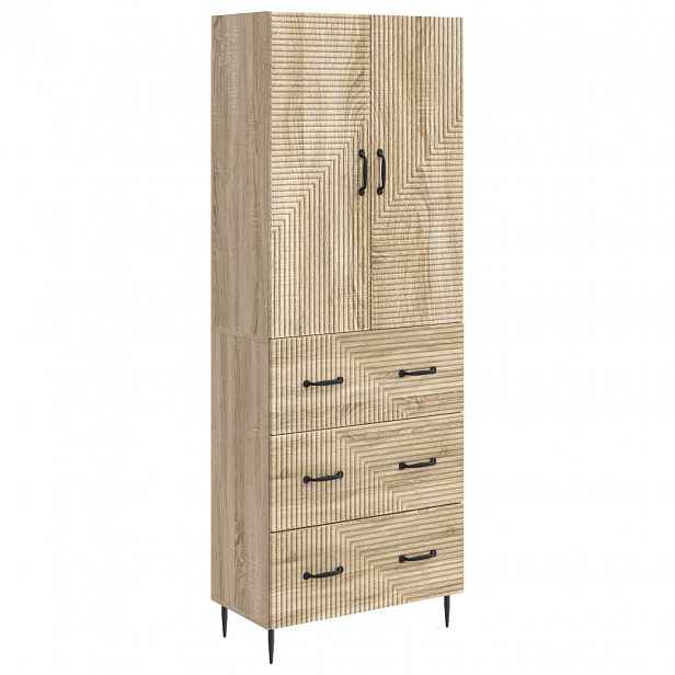 vidaXL Sada skříněk 2 ks 66 x 34,5 x 90 cm Kompozitní dřevo Dub sonoma