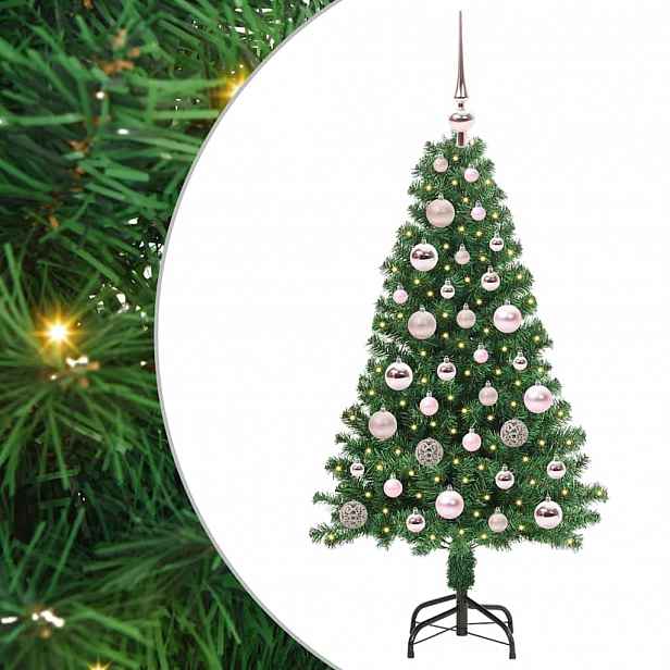 vidaXL Umělý vánoční stromeček Zelená 120 cm PVC, ocel a plast