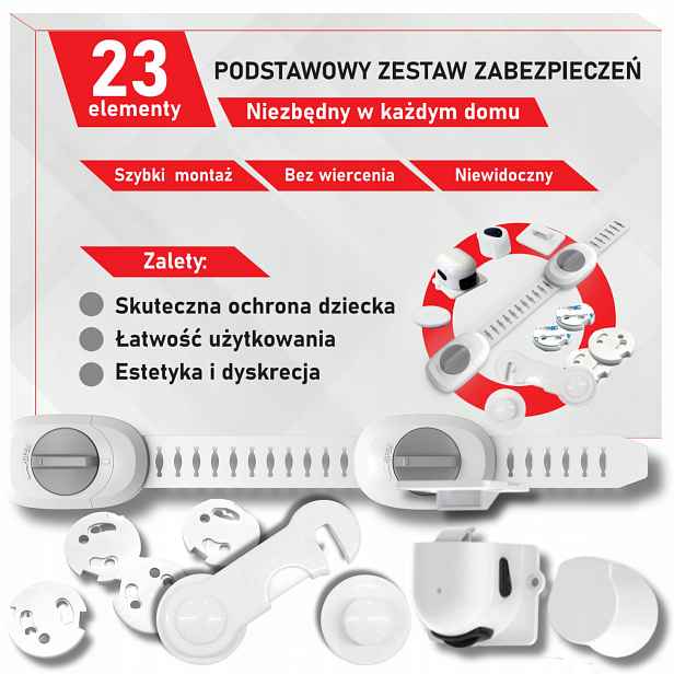 Magnetická Pojistka Nábytku Skříněk Pro Děti 23 Ks
