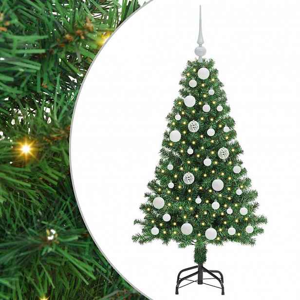 vidaXL Umělý vánoční stromeček Zelená 120 cm PVC, ocel a plast