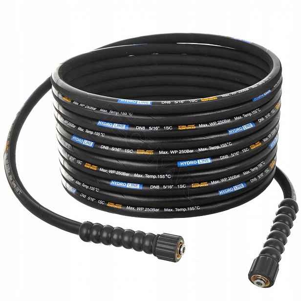 Hadice pro vysokotlaké čističe Techkar 250 bar DN8 1SC M22-M22 15 m