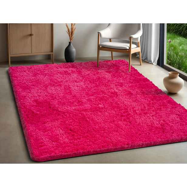 Koberec Fluffy Shaggy 120x160 cm, fuchsiový
