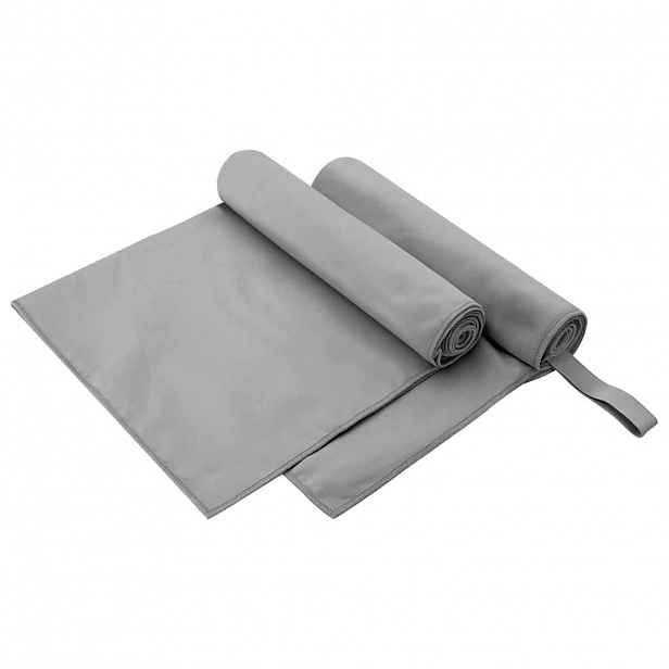 vidaXL Sportovní osušky 2 ks Tmavě šedá 100 x 50 cm