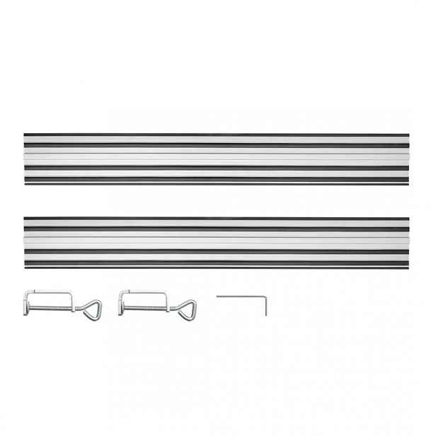 Vodicí Lišty 2 X 700 MM, Spojovací Materiál, 2 Svorky 58G023-732 Graphite