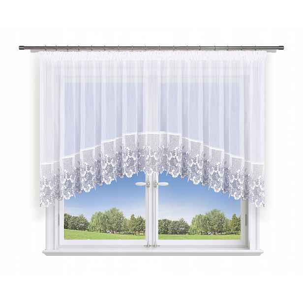 Záclona 300x120 oblouk, voál g. écru-šedá 30 cm