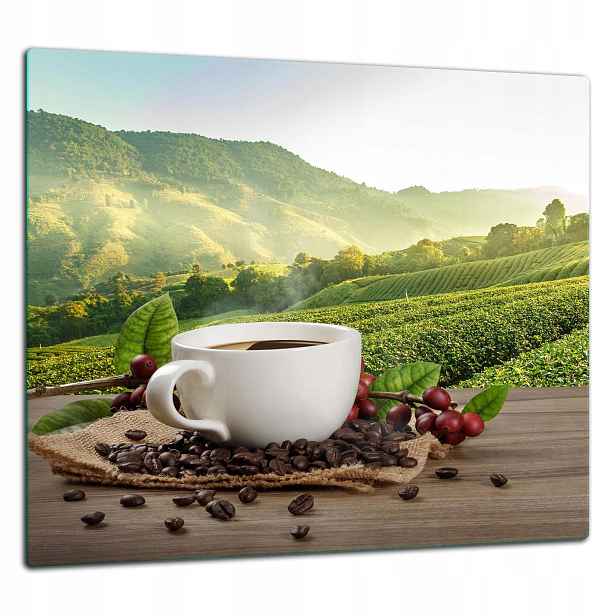 Skleněná Ochranná Deska Panel Lepidlo 65x60 Káva