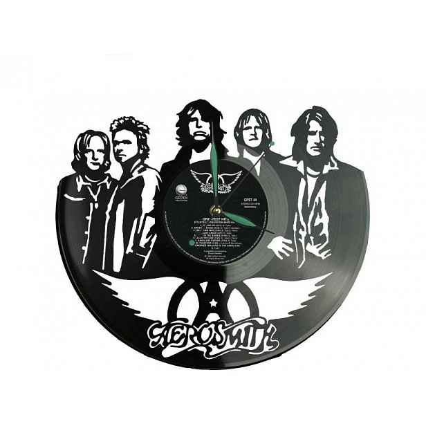 Aerosmith Dárek Originální dekorace do domu Hodiny z vinylové desky