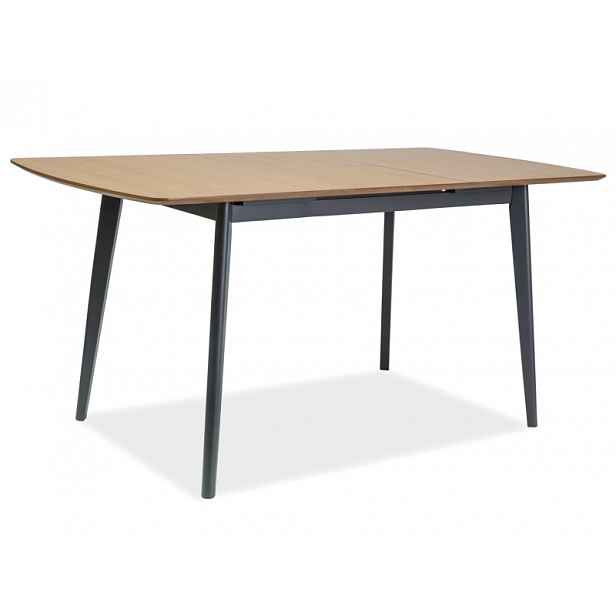 AKCE Jídelní stůl VITRO II s deskou v dekoru dub 120(160)x80, rozkládací II. jakost