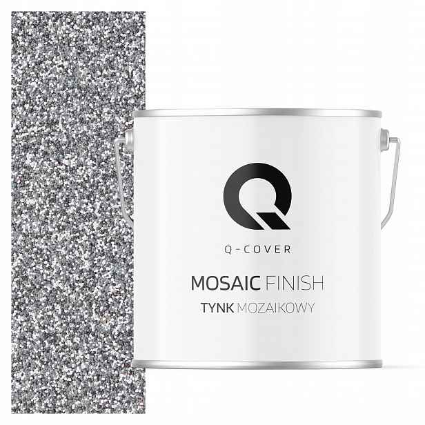 Mozaiková Omítka Mozaika 7KG Šedá M23 Ozdobná Pryskyřičná Fasáda Premium