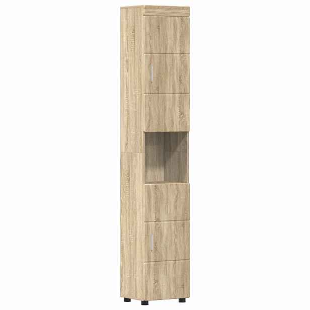 vidaXL Sada koupelnových skříněk TULUM Sonoma dub 37 x 31,5 x 203 cm