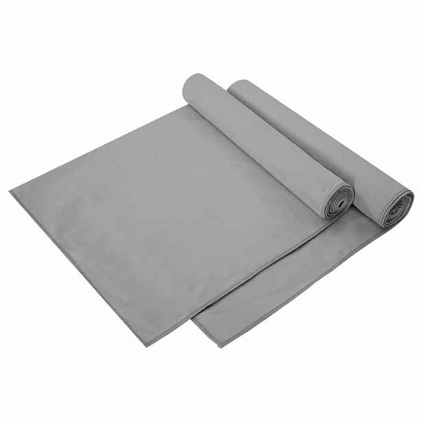 vidaXL Sportovní osušky 2 ks Tmavě šedá 140 x 70 cm