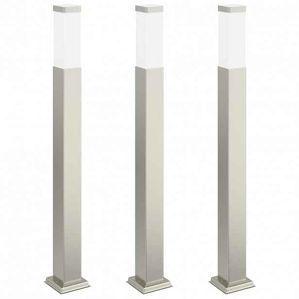 vidaXL Sloupková světla 3 ks 80 cm nerezová ocel IP44