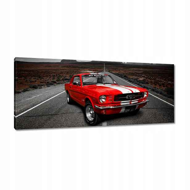 Obrazy 100x40 Červený Ford Mustang