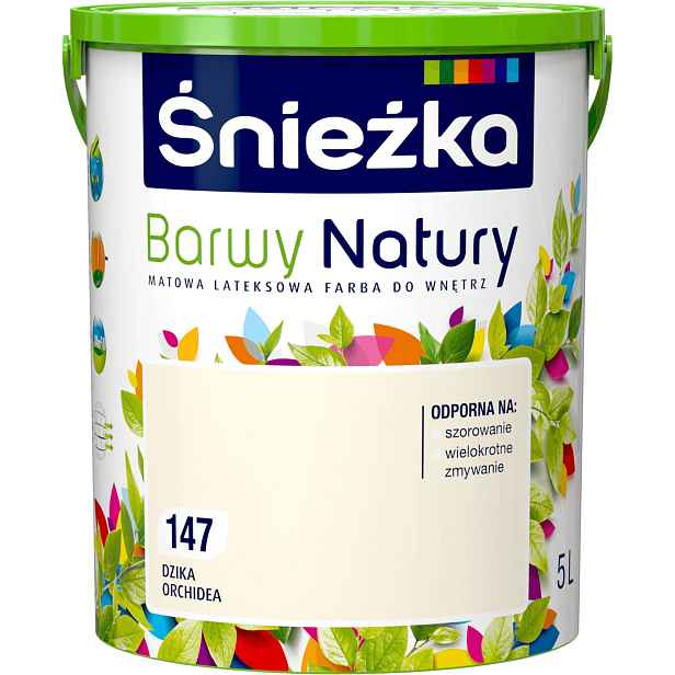 Barva barva na stěny Śnieżka Barvy přírody 5L Divoká Orchidej 147
