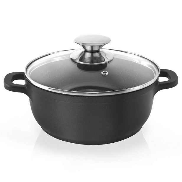 Hrnec Granitový s poklicí na vaření a dušení pečení 24 cm 4 l Grande