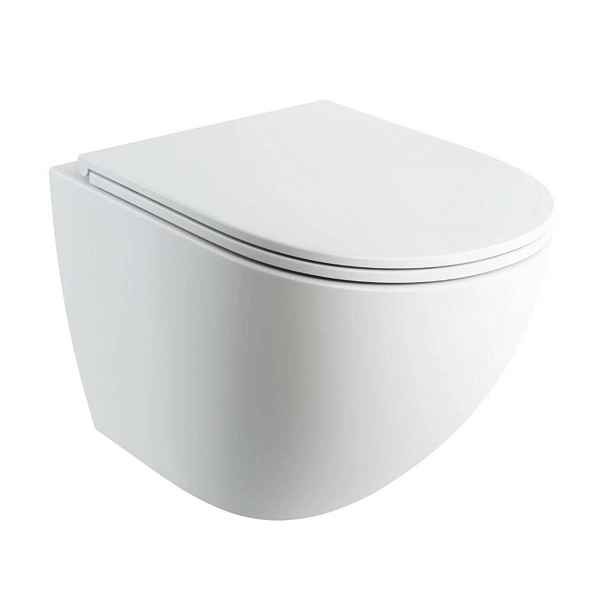 OMNIRES Ottawa Comfort - Závěsné WC se sedátkem SoftClose, Rimless, matná bílá OTTAWACSPMWBM