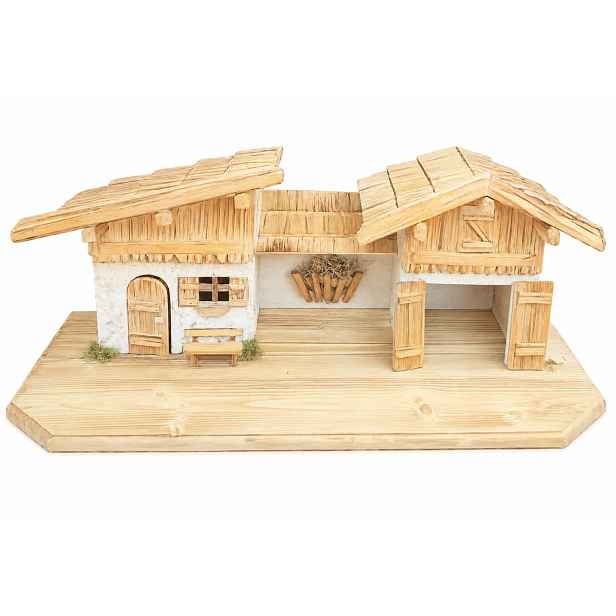 Vánoční Betlém *premium Světlý* 70x29x29 Cm pro postavy 10-15 cm