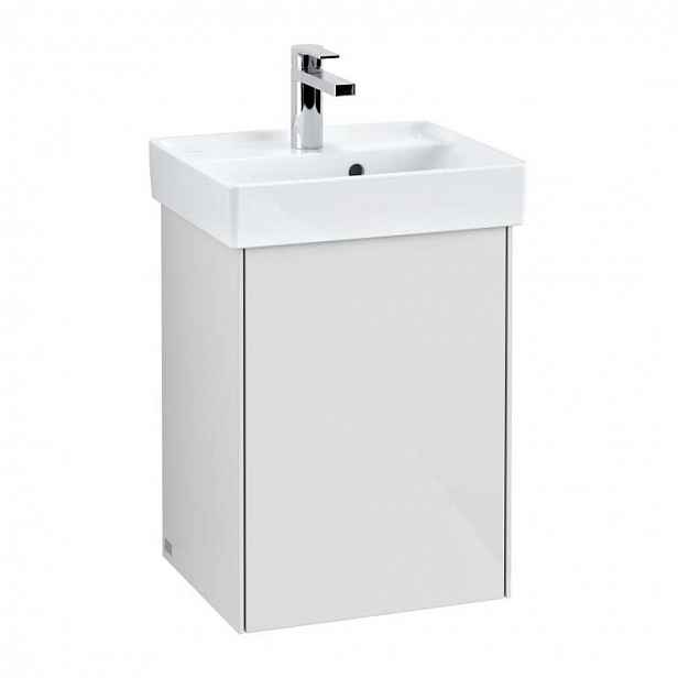 Villeroy & Boch Collaro - Umyvadlová skříňka, 41x55x34 cm, 1 dvířka, panty vlevo, Glossy White C00500DH