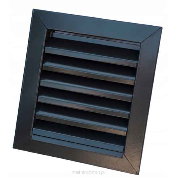 Vnější komínová mřížka kovová 14x14 černá