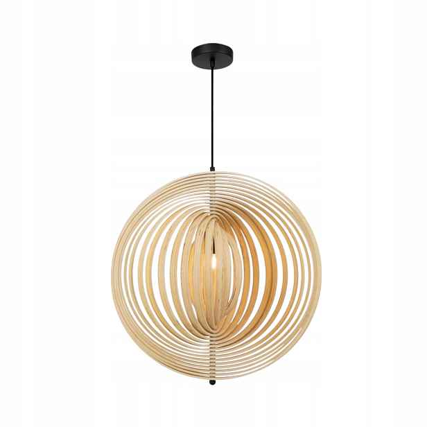 Závěsná lampa Maytoni Roots černá/dřevo 60 cm E27 40W, nastavitelná
