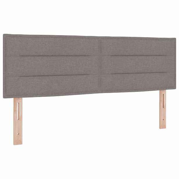 vidaXL LED hlavová deska Taupe textil