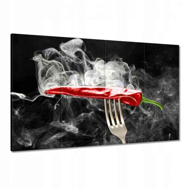 Obrazy 120x80 Červená paprika Dým